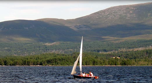 Sailing on Loch Morlich